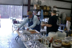 Getting the food ready at Open House Event