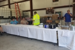 Getting the lunch table set up.