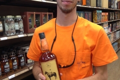 Grey, our master distiller and my son, went and checked on our product when it first hit the shelves.