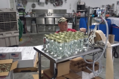 Rick was mighty busy labeling our 750ml moonshines!