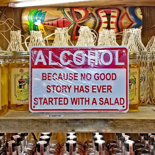 Tin Alcohol Sign