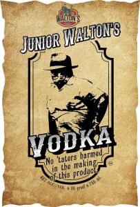 Junior Walton's Vodka Front Label