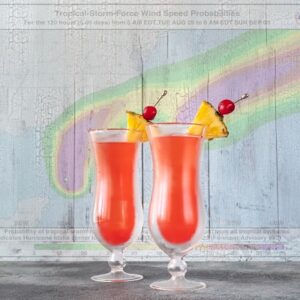 Two glasses of Singapore Sling