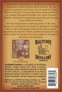 Mag Walton's Peach Shine Back Label